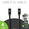 60W High-Speed USB-C to USB-C Charge & Sync Cable 4ft - Black