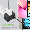 Worldwide All-In-One Universal Power Adapter with USB-C and USB-A Charging Ports - Black