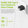 18W USB-C PD Power Delivery Wall Charger - Black