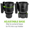 2-IN-1 Cup Holder Expander with Phone Holder - Black