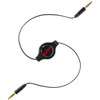 Retractable 3.5mm Auxiliary AUX Audio Cable - Black
