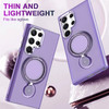 Candy Series Hybrid Case with MagSafe Magnetic Ring for Samsung Galaxy S22 Ultra 5G - Purple