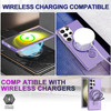 Candy Series Hybrid Case with MagSafe Magnetic Ring for Samsung Galaxy S22 Ultra 5G - Purple