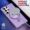 Candy Series Hybrid Case with MagSafe Magnetic Ring for Samsung Galaxy S22 Ultra 5G - Purple