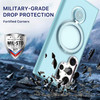 Candy Series Hybrid Case with MagSafe Magnetic Ring for Samsung Galaxy S22 Ultra 5G - Blue