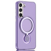 Candy Series Hybrid Case with MagSafe Magnetic Ring for Samsung Galaxy S21 - Purple