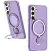 Candy Series Hybrid Case with MagSafe Magnetic Ring for Samsung Galaxy S21 - Purple