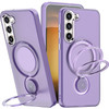 Candy Series Hybrid Case with MagSafe Magnetic Ring for Samsung Galaxy S21 - Purple