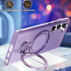 Candy Series Hybrid Case with MagSafe Magnetic Ring for Samsung Galaxy S21 - Purple
