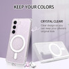 Crystal Glitter Fusion Case with MagSafe Magnetic Ring for Samsung Galaxy S23 Plus - Clear