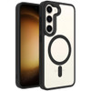 Acrylic Transparent Case with MagSafe Magnetic Ring for Samsung Galaxy S23 - Black