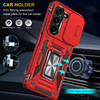 Military Grade Ring Holder Case with Camera Lens Cover for Samsung Galaxy Z Fold 5 - Red