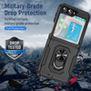 TUFF Shockproof Hybrid Armor Case with Ring Grip for Samsung Galaxy Z Flip 5 - Black