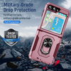 TUFF Shockproof Hybrid Armor Case with Ring Grip for Samsung Galaxy Z Flip 5 - Pink