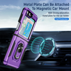 TUFF Shockproof Hybrid Armor Case with Ring Grip for Samsung Galaxy Z Flip 5 - Purple