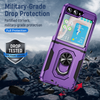 TUFF Shockproof Hybrid Armor Case with Ring Grip for Samsung Galaxy Z Flip 5 - Purple