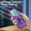 TUFF Shockproof Hybrid Armor Case with Ring Grip for Samsung Galaxy Z Flip 5 - Purple
