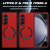 Slim Protective Cover with MagSafe Magnetic Ring for Samsung Galaxy Z Fold 5 - Red