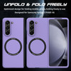 Slim Protective Cover with MagSafe Magnetic Ring for Samsung Galaxy Z Fold 5 - Purple