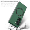 Slim Protective Cover with MagSafe Magnetic Ring for Samsung Galaxy Z Fold 5 - Green