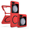 Slim Protective Cover with MagSafe Magnetic Ring for Samsung Galaxy Z Flip 5 - Red
