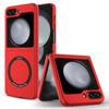 Slim Protective Cover with MagSafe Magnetic Ring for Samsung Galaxy Z Flip 5 - Red