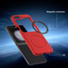 Slim Protective Cover with MagSafe Magnetic Ring for Samsung Galaxy Z Flip 5 - Red