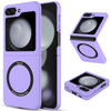 Slim Protective Cover with MagSafe Magnetic Ring for Samsung Galaxy Z Flip 5 - Purple