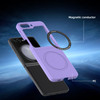Slim Protective Cover with MagSafe Magnetic Ring for Samsung Galaxy Z Flip 5 - Purple
