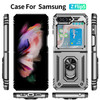 Ring Grip Hybrid Case for Samsung Galaxy Z Flip 5 - Silver