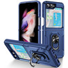TUFF Shockproof Hybrid Armor Case with Ring Grip for Samsung Galaxy Z Flip 5 - Blue