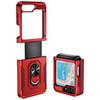 TUFF Shockproof Hybrid Armor Case with Ring Grip for Samsung Galaxy Z Flip 5 - Red
