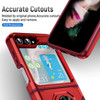 TUFF Shockproof Hybrid Armor Case with Ring Grip for Samsung Galaxy Z Flip 5 - Red