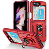 TUFF Shockproof Hybrid Armor Case with Ring Grip for Samsung Galaxy Z Flip 5 - Red