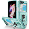 TUFF Shockproof Hybrid Armor Case with Ring Grip for Samsung Galaxy Z Flip 5 - Teal
