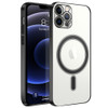 MagSafe Compatible Electroplated Transparent TPU Case for iPhone 15 Plus - Black