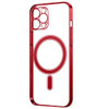 MagSafe Compatible Electroplated Transparent TPU Case for iPhone 15 Plus - Red