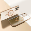 MagSafe Compatible Electroplated Transparent TPU Case for iPhone 15 Plus - Gold