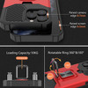 Military Grade All-In-One Ring Stand Card Case for iPhone 15 Pro Max - Red