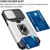 Military Grade All-In-One Ring Stand Card Case for iPhone 15 Pro - Silver