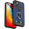 Military Grade All-In-One Ring Stand Card Case for iPhone 15 - Navy Blue