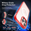 MagSafe Compatible Premium Hybrid Protective Case for iPhone 15 Plus - Red