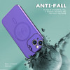 MagSafe Compatible Hybrid Case with Camera Ring Stand for iPhone 15 - Purple