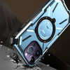MagSafe Compatible Military Grade Hybrid Case with Kickstand Ring Holder for iPhone 15 Pro Max - Blue