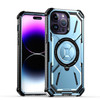 MagSafe Compatible Military Grade Hybrid Case with Kickstand Ring Holder for iPhone 15 Pro Max - Blue