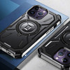 MagSafe Compatible Military Grade Hybrid Case with Kickstand Ring Holder for iPhone 15 Pro - Black
