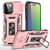 Military Grade Ring Holder Case with Camera Lens Cover for iPhone 15 - Rose Gold