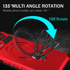 Hybrid Armor Case with MagSafe Ring Stand for iPhone 15 Pro Max - Red