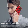 Hybrid Armor Case with MagSafe Ring Stand for iPhone 15 Pro Max - Red