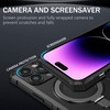 Hybrid Armor Case with MagSafe Ring Stand for iPhone 15 Pro - Black